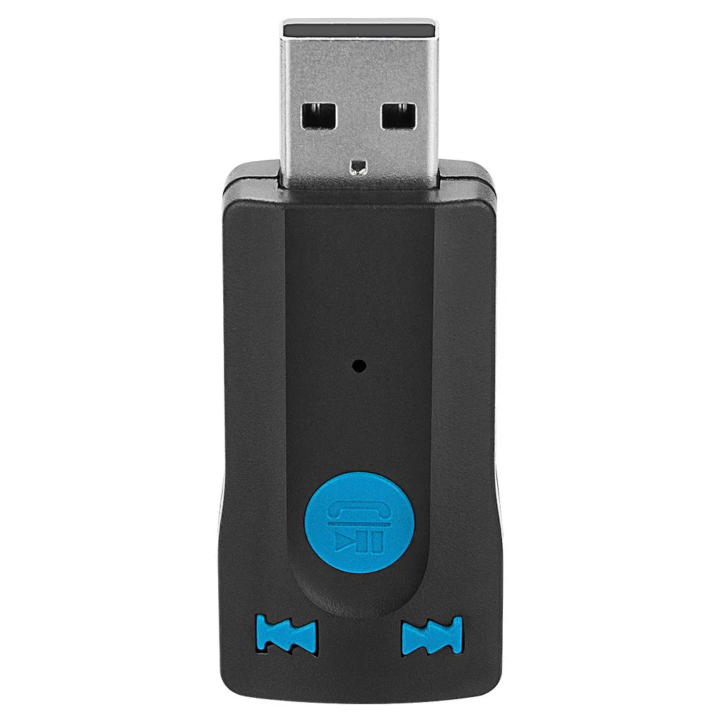 Bluetooth 5,0 аудио приемник передатчик мини стерео Bluetooth USB 3,5 мм разъем для ТВ ПК автомобильный комплект беспроводной адаптер автомобильные аксессуары - Название цвета: Черный