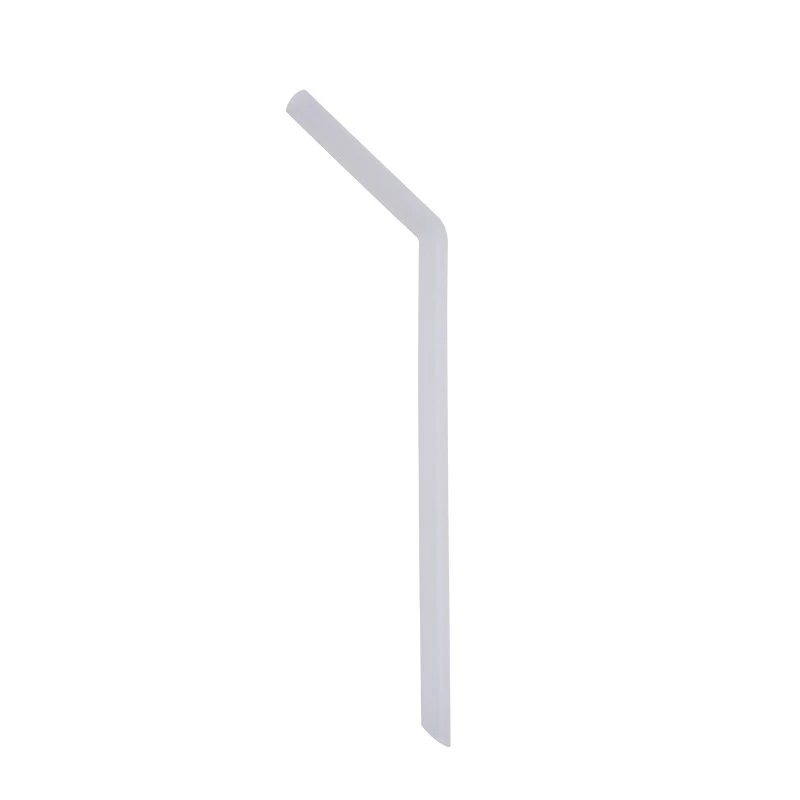 White Bent pipe Перерабатываемые складные силиконовые изогнутые соломы мягкие прямые трубки питьевой соломинки бар вечерние принадлежности конфетный цвет эко дружественные соломинки - Цвет: White Bent pipe