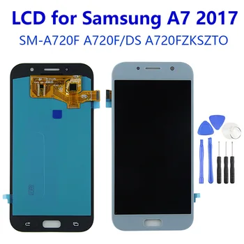

5.7" AMOLED LCD For SAMSUNG Galaxy A7 2017 Duos SM-A720F A720FZKSZTO LCD Display Touch Screen Digitizer Assembly Replacement