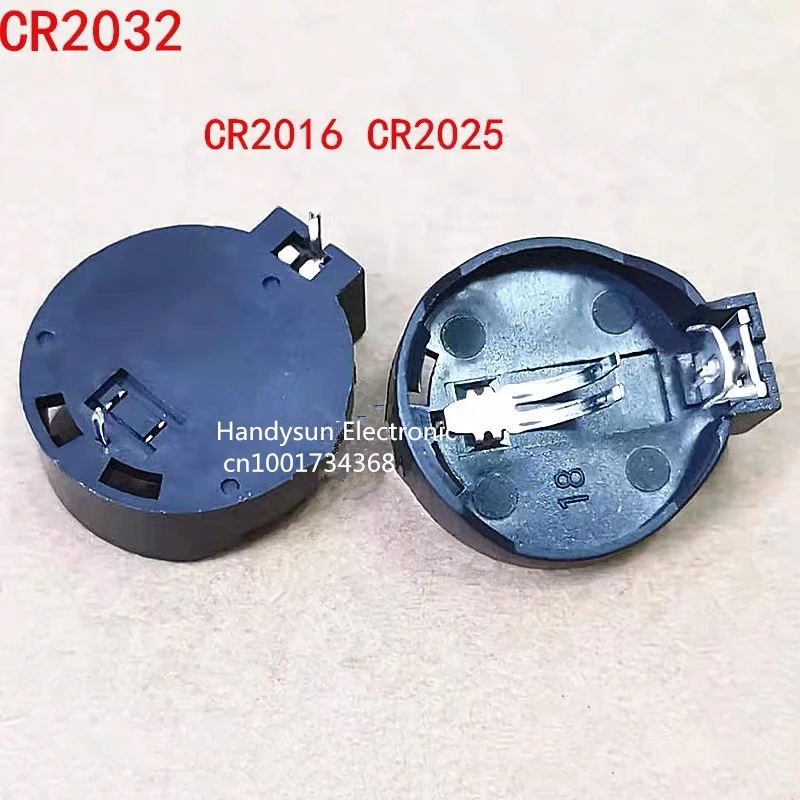 5/10/20Pcs Black Round Button Battery Holder for CR2032 3V Coin Cell Battery Socket Case