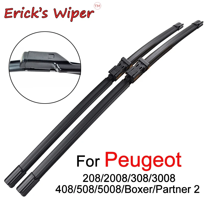 

Erick's Wiper LHD Front Wiper Blades For Peugeot 208 2008 308 3008 408 508 5008 Boxer Partner Windshield Windscreen Window Brush