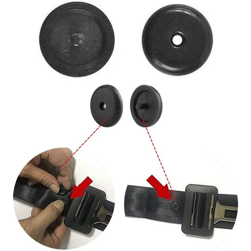 10Pcs Car Seat Belt Stopper Buttons Non-slip Universal Limit Safety Buckles Retainer Car Parts Fastener Auto Accessories