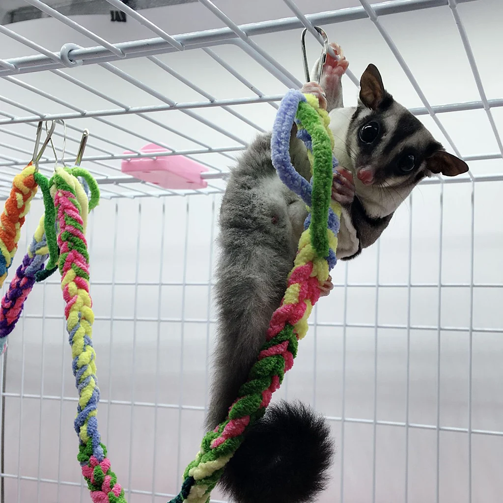 2 Pcs Birds Hamster Swing Toys Cage Hanging Toy For Birds Parrots Rat Mice Hamster Small Animals Pet Swing Toy 