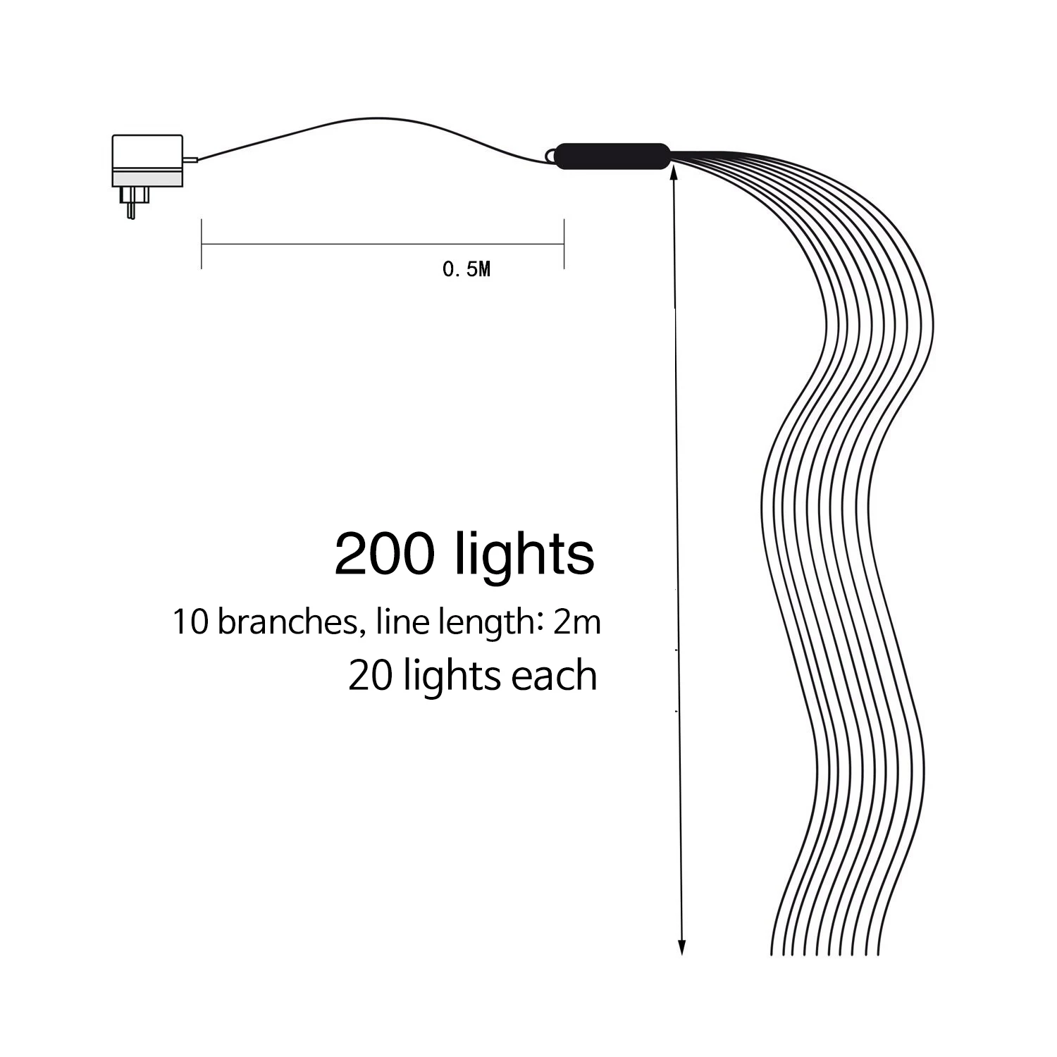 Super Bright Fairy String Copper Wire Landscape Lamp Outdoor Festival Fairy String Light Tree Rattan Lamp 100LED 20m Xmas Decor
