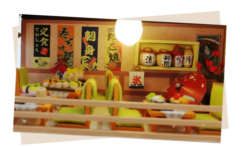 Cutebee miniatura boneca estilo japonês casa acessórios