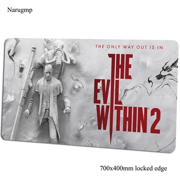 

The evil within mousepad 70x40cm xl Computer mouse mat gamer gamepad pc 3d gaming mousemat desk pad office padmouse