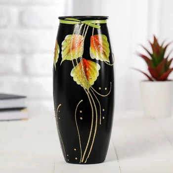 

Vase "Leaves" black h-23,5х9,5