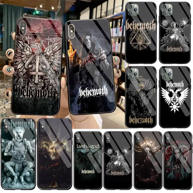 NBDRUICAI Behemoth рок группа мягкий чехол для телефона закаленное стекло iPhone 11 Pro XR XS MAX 8X7
