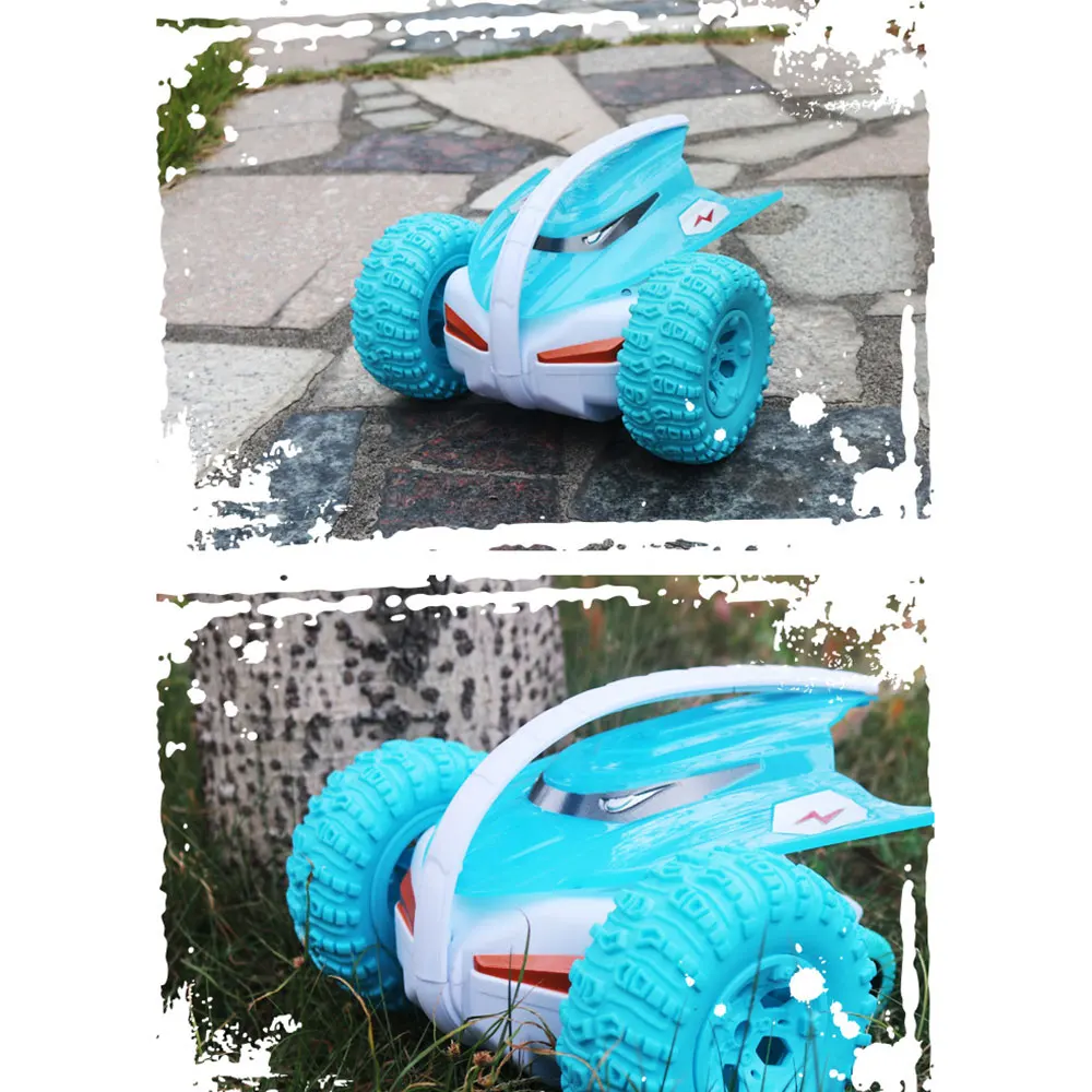 

2.4G Fish Stunt Remote Control Car 360 Degree Bouncing Rotation Crazy Gyro Car Toy Strong Driving Force Off-road Vehicle