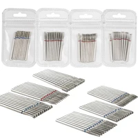 10pcs Milling Cutter For Manicure Diamond Nail Drill Bits Set Accessory Pedicure Machine Nail Bit Flies Gel Remover Cutter Tool 2