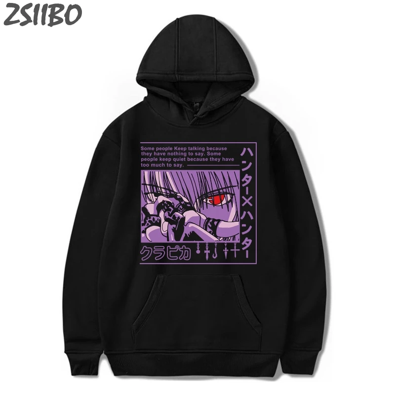 

Уличная одежда, мужские толстовки унисекс Kurapika Hunter X Hunter Harajuku аниме Killua Zoldyck, худи с принтом, Мужская толстовка, пальто, Повседневная