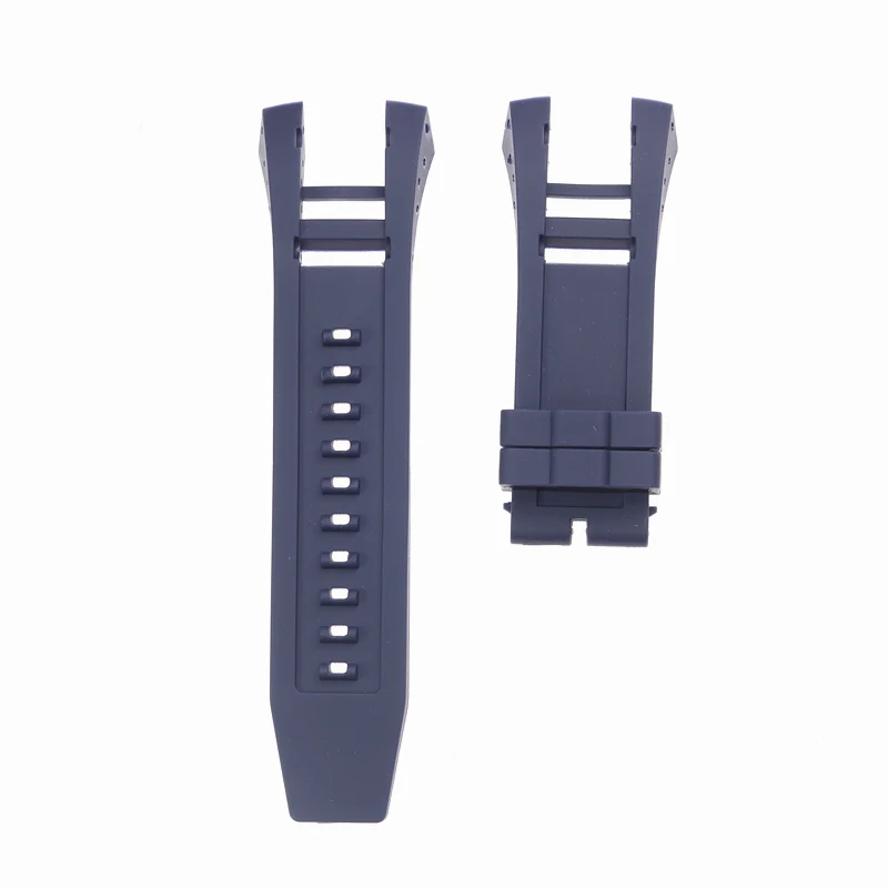Navy blue Аксессуары для часов, применимые для INVICTA Invera, Русский Дайвер, нотч, резина, черный, синий, 34 мм, силиконовый ремешок - Цвет ремешка: Navy blue