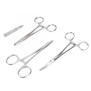 

4pcs/Set New Stainless Steel Body Piercing Tools Professional Instruments Kit For Tattoo Beauty Salon Use