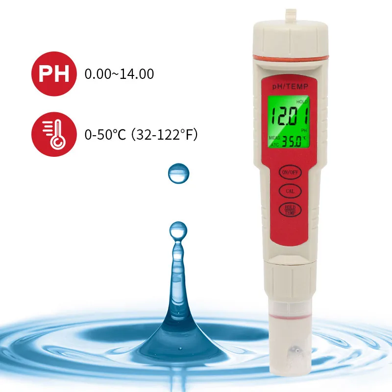 PH Messgerät Digital - Wasserqualität Tester Für Aquarium, Pool & Trinkwasser Mit LCD Display