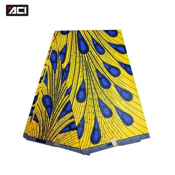 

ACI African Java Wax Prints Fabric Ankara Veritable Wax Tissu Africain 6 Yards Polyester Nigeria Batik African Wax Prints Fabric