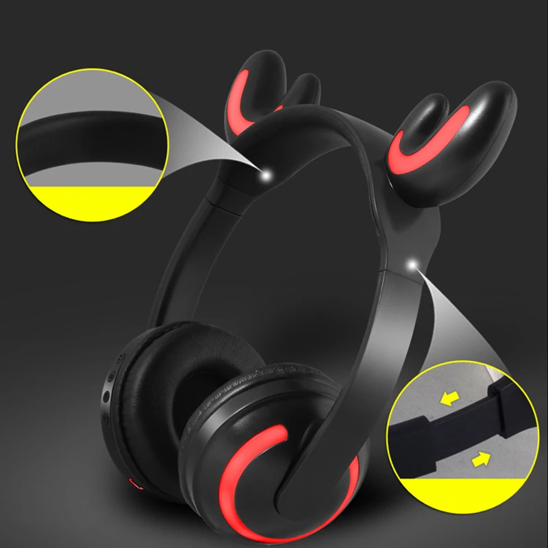 New Gaming Headphones Headset wired wireless Gamer Earphone Microphone for PS4 Phone PC Laptop kids headphones Cat 