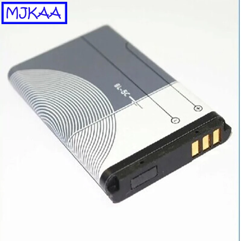 MJKAA 2 шт. BL-5C 3,7 V 3.8Wh 1020 мА/ч, литий-ионный аккумулятор Батарея для Nokia 1208 1600 1100 1101 2610 2600 2300 6230 6630 n70 n71 n72 n91 e60