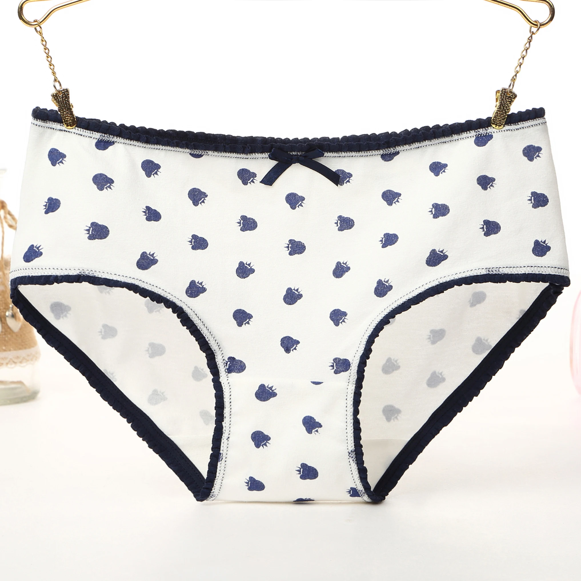 

LUOCHEN Panty Breathable Cotton Panties Underwear Briefs Lingerie Intimates ropa interior femenina tanga underwear women S1738