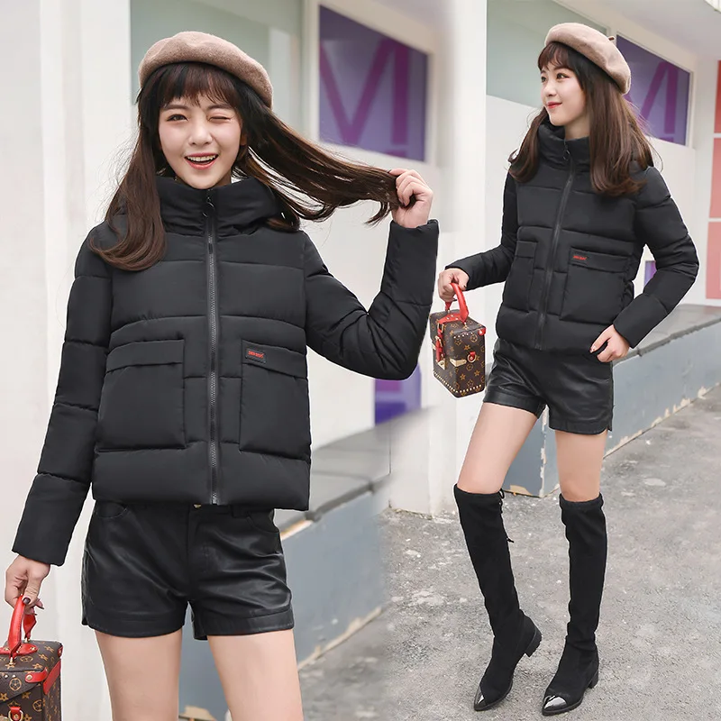 

Cotton-padded Clothes Women's Short Cotton Coat 2018 Winter New Style Korean-style Students Small Cotton-Padded Jacket Thick Fas
