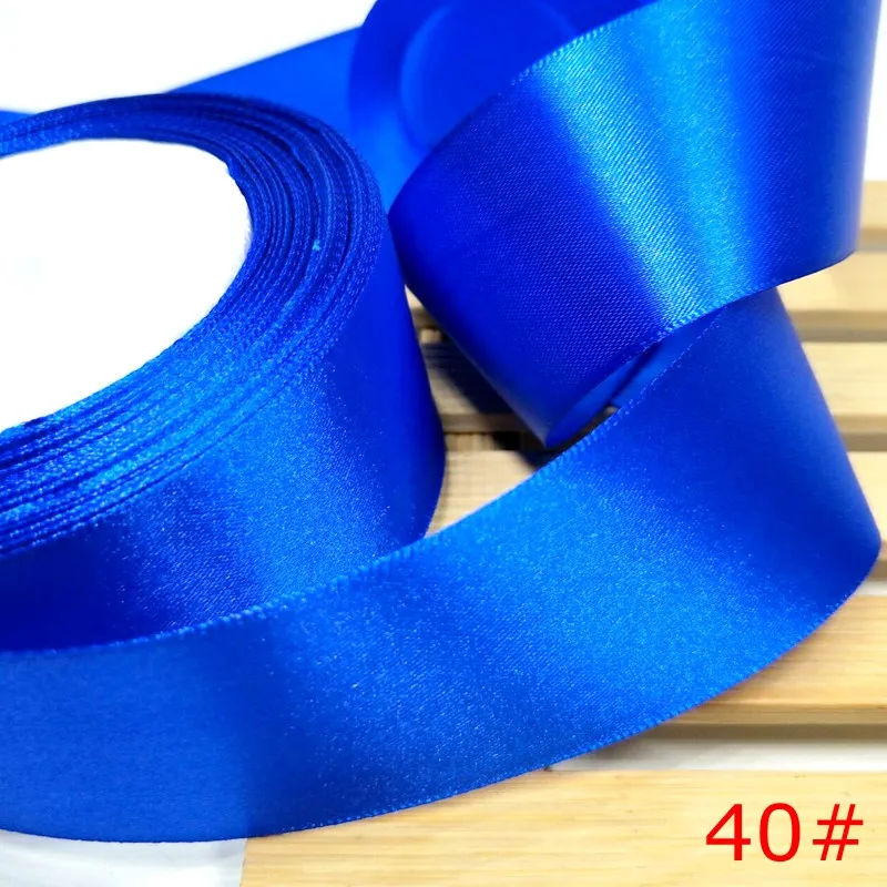 HL 5 meters 15/20/25/40/50mm  Solid Color Satin Ribbons Wedding Decorative Gift Box Wrapping Belt DIY Crafts