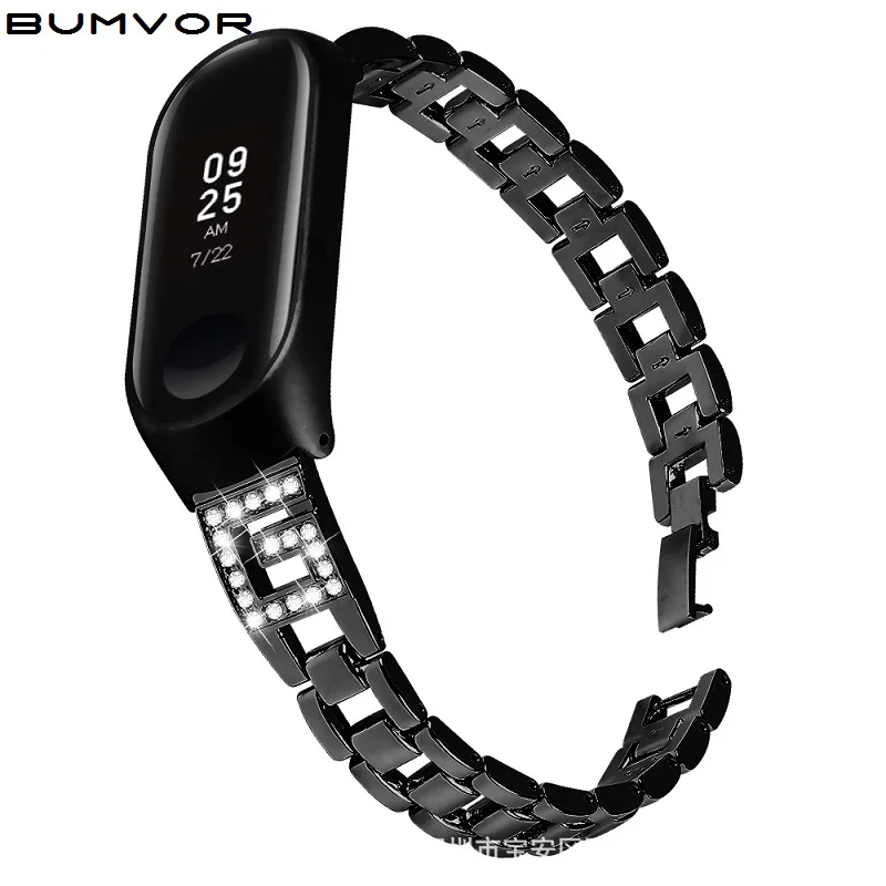 Ремешок на запястье для Xiaomi Mi Band 4 3 ремешок Смарт часы роскошный алмаз