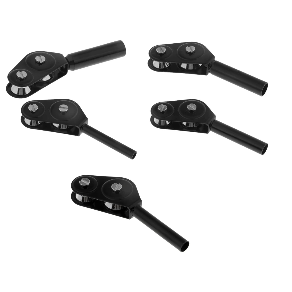 5pcs Stainless Steel Fishing Rod Roller Guides Ring Double Roller Big Game Deep Sea 4mm 5mm 6mm 7mm 8mm Trolling Pole Accessory
