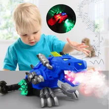Детский Электрический универсальный симулятор динозавров, звуковой светодиодный свет, музыкальный спрей, Мультяшные игрушки, подарок на день детей, игрушки