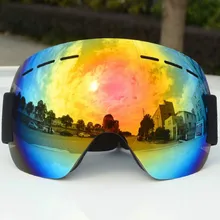 Большие сферические лыжные очки, ветрозащитные, с защитой от ультрафиолета, противотуманные, для мужчин и женщин, зимние очки для сноубординга, для улицы, Экипировка для мужчин