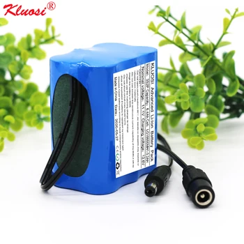 

KLUOSI 11.1V/12.6V 6.4Ah for LG18650MH1 3S2P 12V Lithium Battery Pack with 5A BMS LED Lamp Light Backup Power Smart Audio Toys