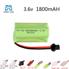 NI-CD 3,6 v 1800 mah AA перезаряжаемая батарея для дистанционного управления автомобилем лодкой электрические игрушки корабль Робот игрушки дистанционного управления 3,6 v 1800 mah nicd