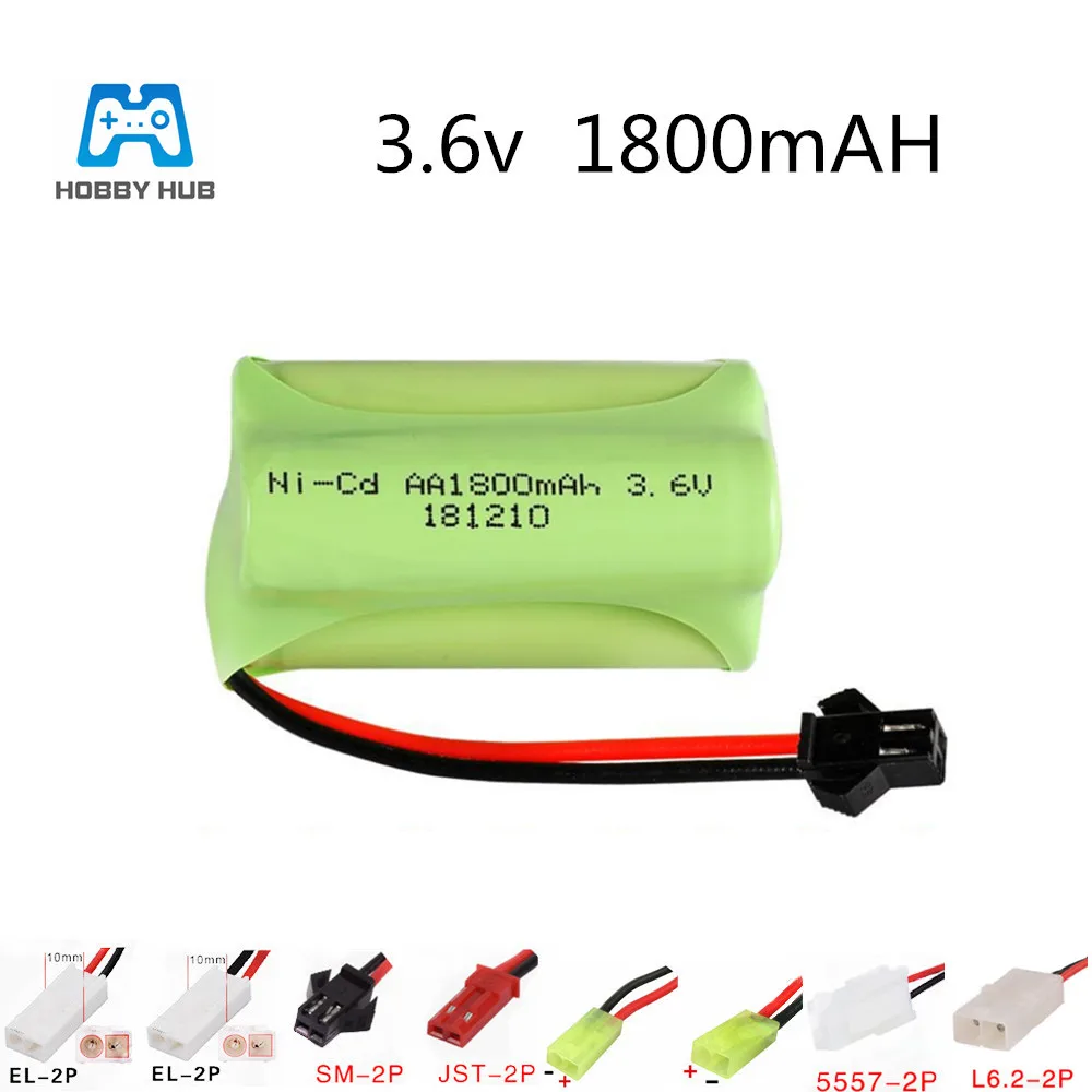

NI-CD 3.6v 1800mah AA rechargeable Battery for Remote car boat Electric toys ship robot Remote Control toys 3.6 v 1800 mah nicd