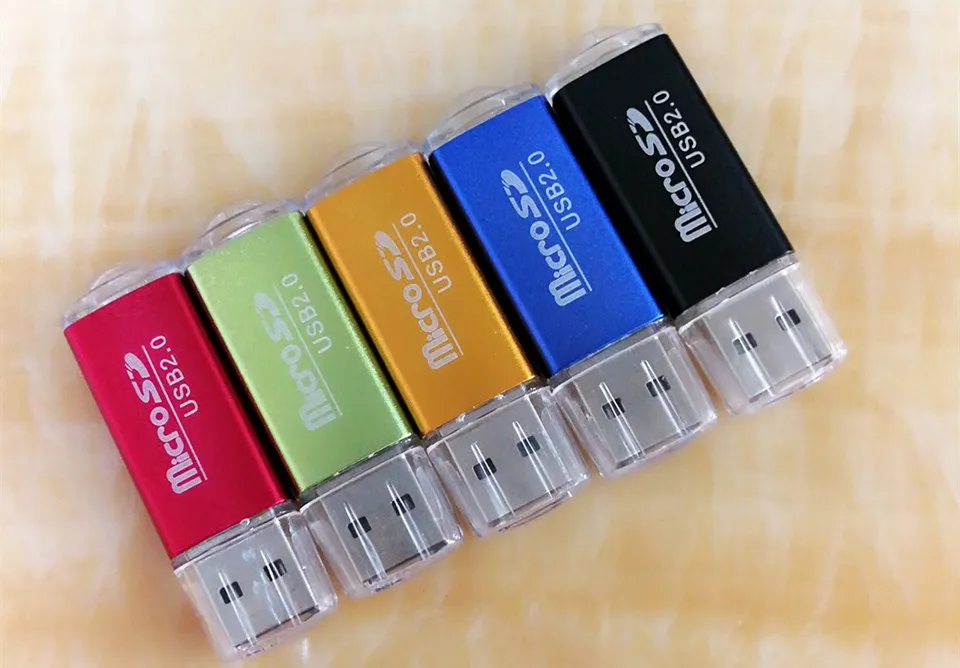 

Bright color card reader reading TF Card microSD card mobile memory card metal shell double sided board high speed 2.0