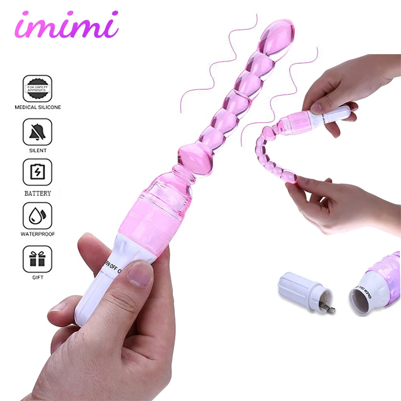 Jelly Vibrator Stick Long Anal Butt Plug Beads Silicone G-Spot Massager Adults Brinquedos Sexuais for Women Masturbation Dildo Jelly Vibrator Stick Long Anal Butt Plug Beads Silicone G-Spot Massager Adults Brinquedos Sexuais for Women Masturbation Dildo