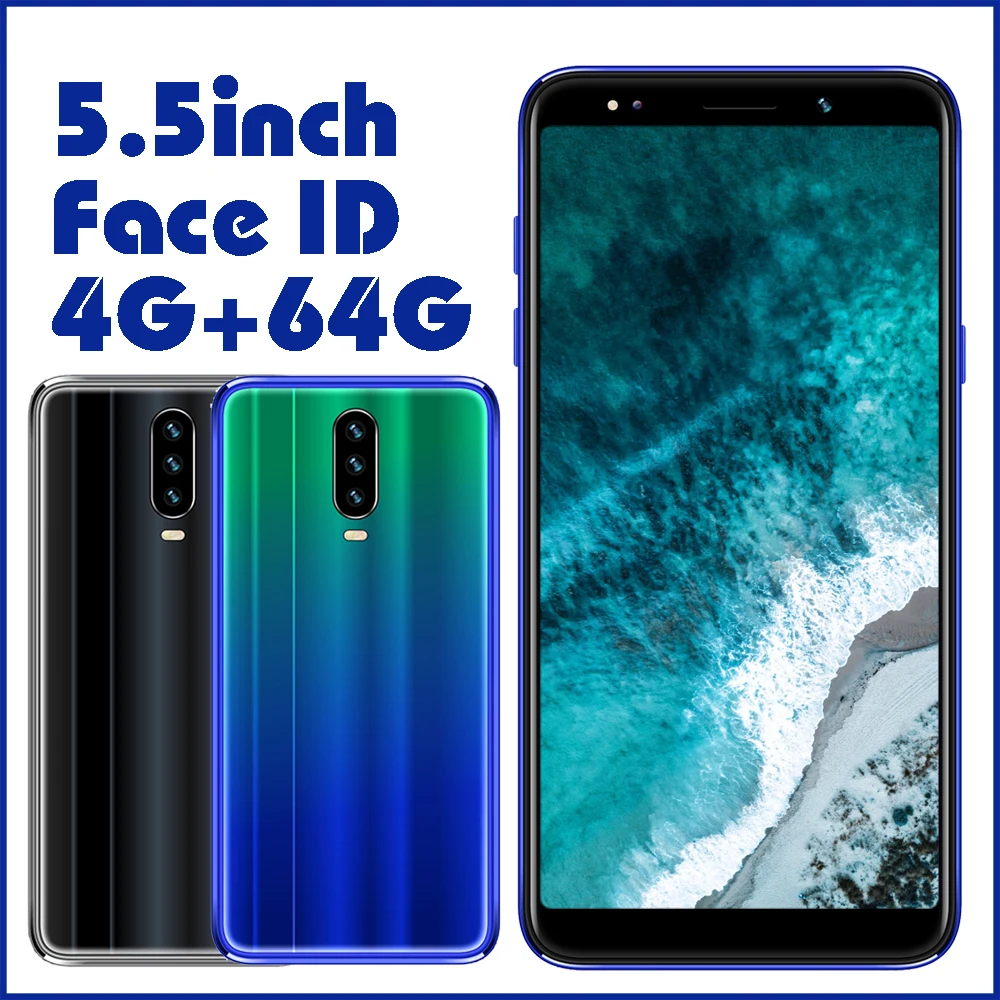 A70 оригинальные Android смартфоны Face ID 5," экран 13 МП Китай мобильный телефон 4 грамма+ 64 гром четырехъядерный Celulars MTK разблокированные телефоны