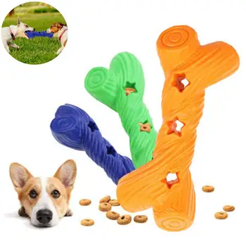 

Pet Dog Cat Interactive Toys Dog Tooth Cleaning Trainging Chew Toy Puppy Rubber Biting Bite Toy Stuck Bones Bite Resistant Molar