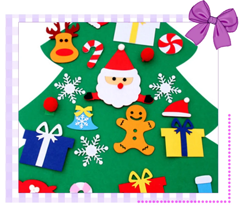 Негабаритные рождественские украшения детская ручная головоломка DIY войлочная ткань рождественские украшения для рождественской елки висячий подарок