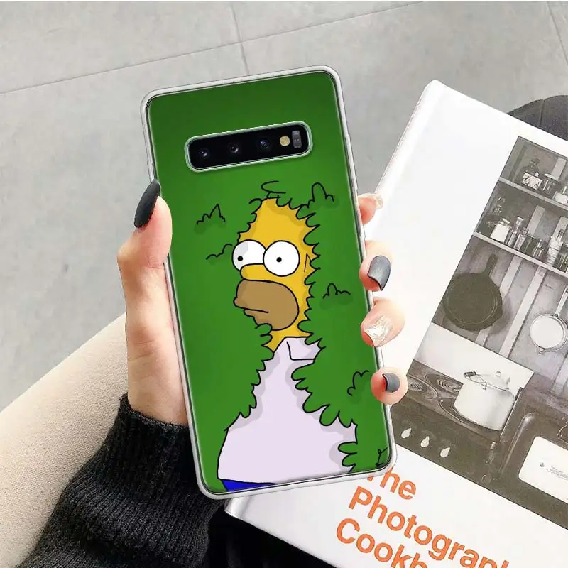 Мультифильм «Симпсоны чехол для samsung Galaxy Note 10 9 8 S10+ Lite S9 S8 J4 J6 J8 плюс S7 S6 край мягкий чехол для телефона