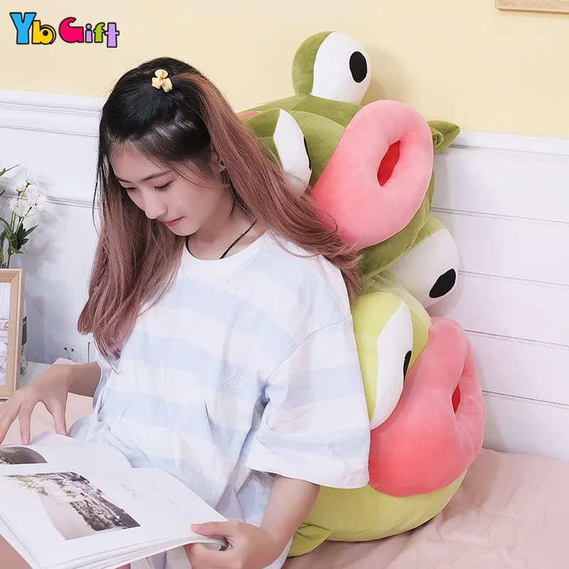 Kawaii, забавная плюшевая подушка-лягушка, чучело, кукла для детей, детские игрушки, кукла-лягушка с большим ртом, детский подарок на день рождения, год