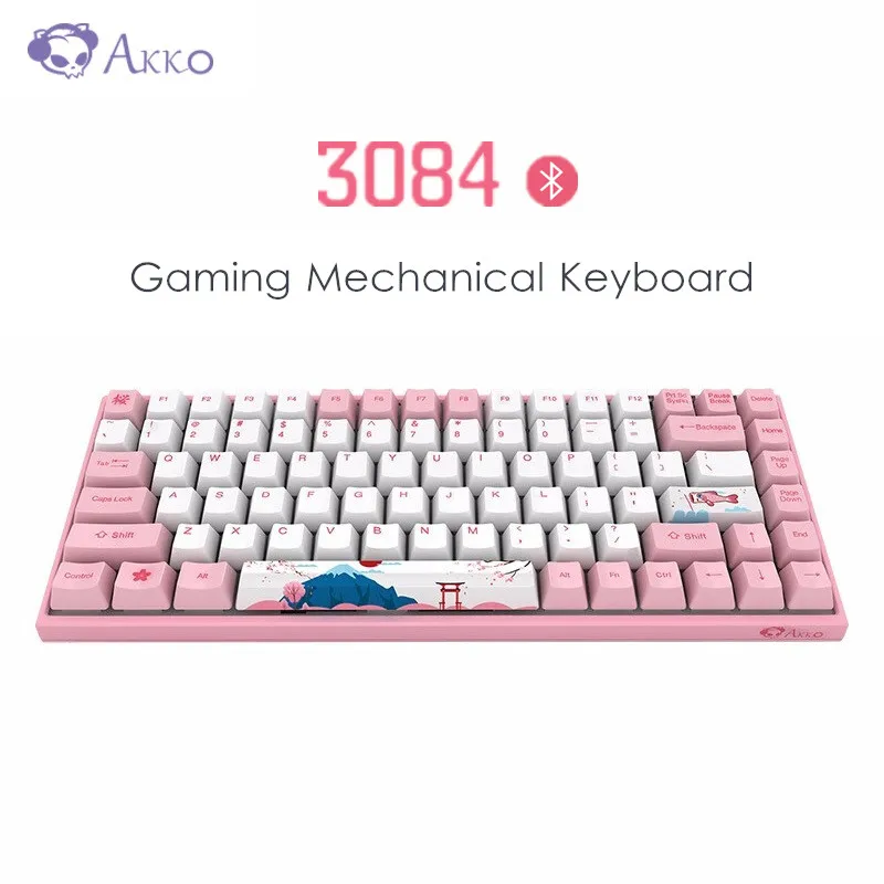

Original AKKO 3084 Bluetooth Mechanical Gaming Keyboard 84 Key Bluetooth 3.0 85% PBT Type-C for Windows Android Mac