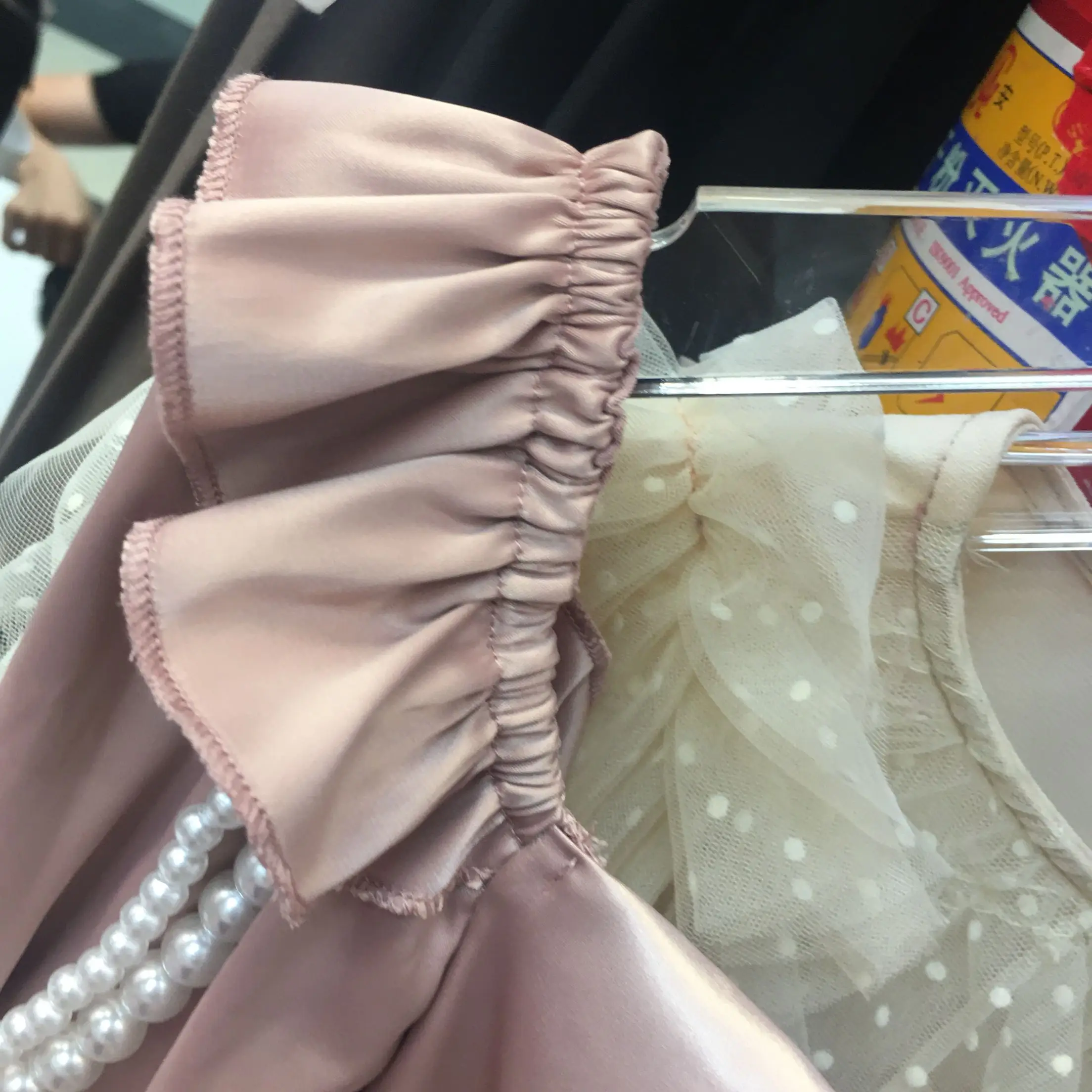 Blusas Femme, женский сексуальный укороченный топ, новинка, Ретро стиль, с жемчужинами, с расклешенными рукавами, рубашка, розовый топ, Женская Весенняя и Осенняя блузка