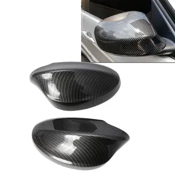 

2Pcs Rearview Mirror Covers Side Mirror Cap Carbon Fiber Pattern ABS Shell For BMW E90/E91/330i/335i/2005-2008