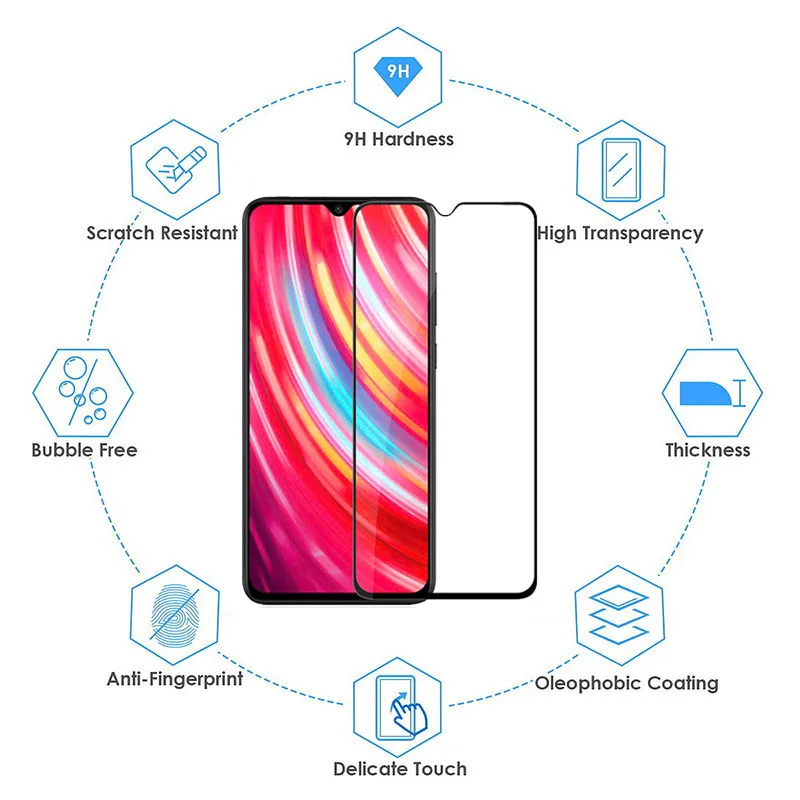 2 в 1 защитное стекло Redmi Note8 Pro стекло Xiaomi-Redmi-Note-8-Pro закаленное стекло на Xiaomi Note 8Pro камера стекло редми ноут8 про защитное стекло ксиоми ноут 8про стекло редми нот 8 про стекло Redmi Note 8 glass