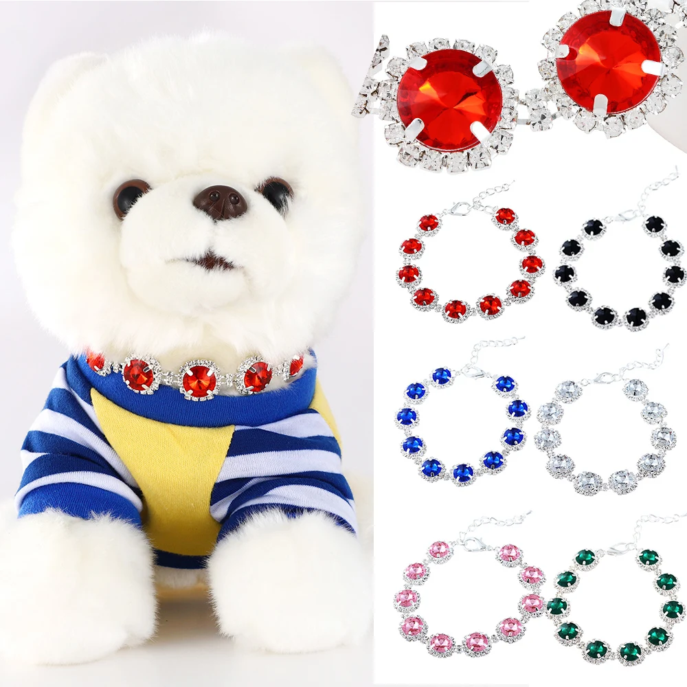 

Bling Rhinestone Satellite Stone Princess Dog Cat Collar Fashion Special Pet Multi-size Necklace For Medium Small Dog Cat D40