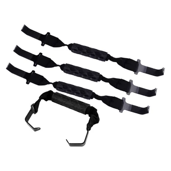 

4Pcs 82215523 82215524 Car Front&Rear Top Roof Roll Bar Grab Handles Black Fit For Jeep Wrangler JL Gladiator JT 2018 2019 2020