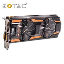 Zotac gtx660 2g d5 2gb placas gráficas thunderbolt edição gpu 192bit gddr5 placa de vídeo mapa gtx660 2gd5 dvi hdmi dp gtx 660 usado