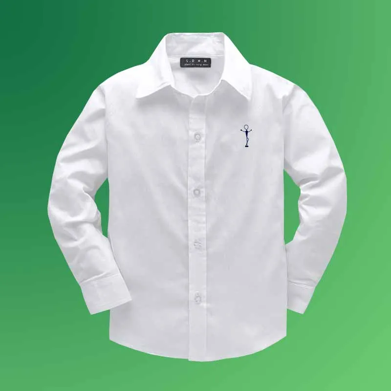 Kids Shirts Children White boys/girls long Sleeve baby wedding Clothing Students Tops Tee, kids shirts,boys shirts