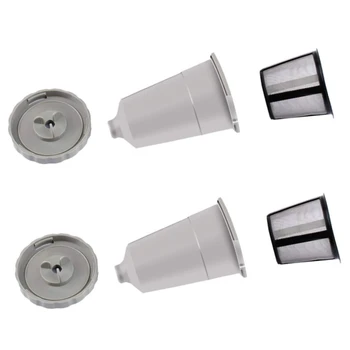 

2 Pcs Fit for Keurig K Cup Pod Coffee Capsules Baskets Refillable Coffee Filters Machine Holder Cafe Tool