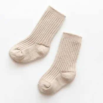 

New baby thicken plush stripe with fleece Stocking Newborn Autumn Winter Warm Baby Socks Plus Velvet Adorable Socks