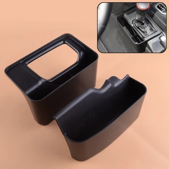 

beler 2PCS Gear Shifter Storage Box Console Organizer Side Holder Manual Tray Pocket Fit for Jeep Wrangler JL JLU 2018 2019