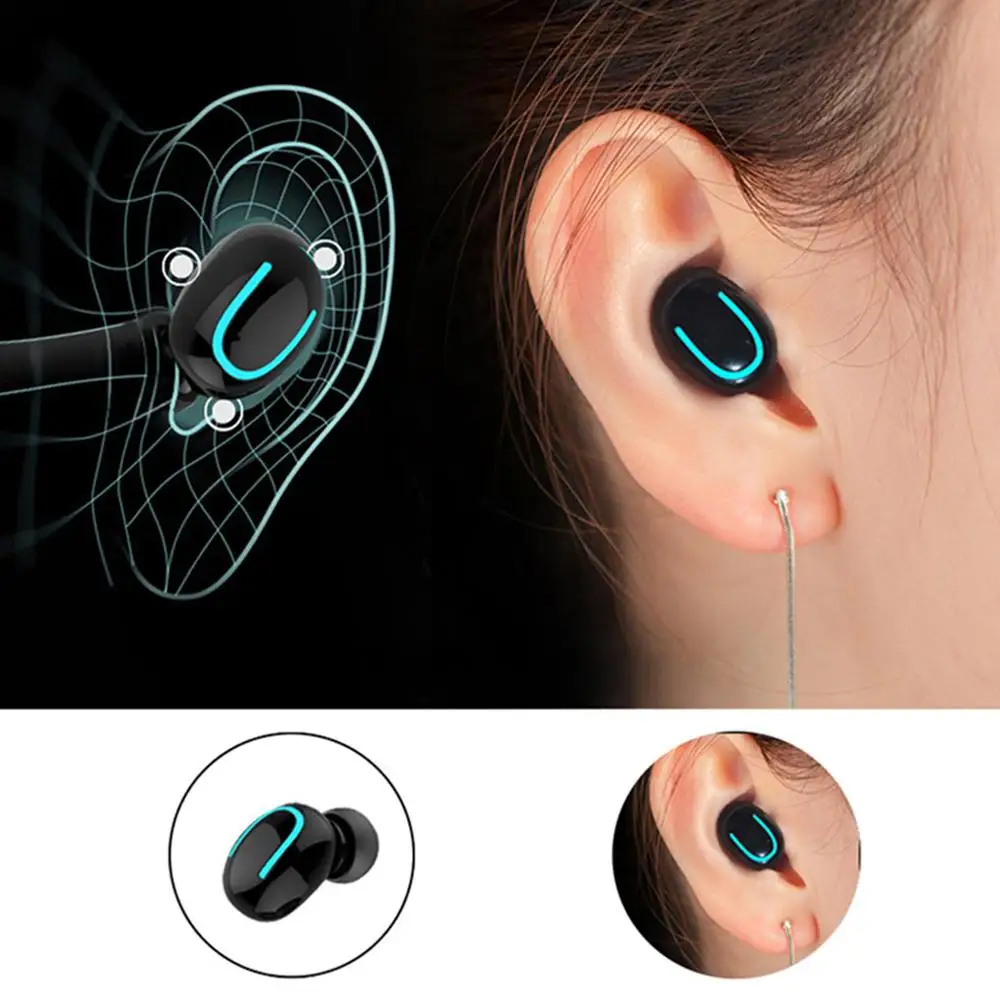 Q32 Wireless Bluetooth 5 0 TWS Mini Earbuds Portable Handsfree Microphone Headset with Charging Case Sport Gaming Driving Stereo